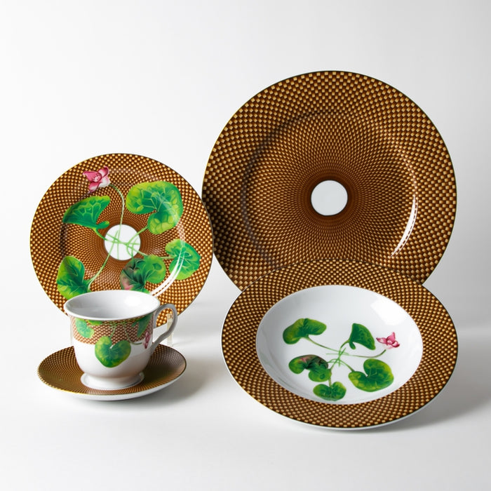 EVER NICE PORCELAIN 20PCS DINNER SET BROWN (202029138)