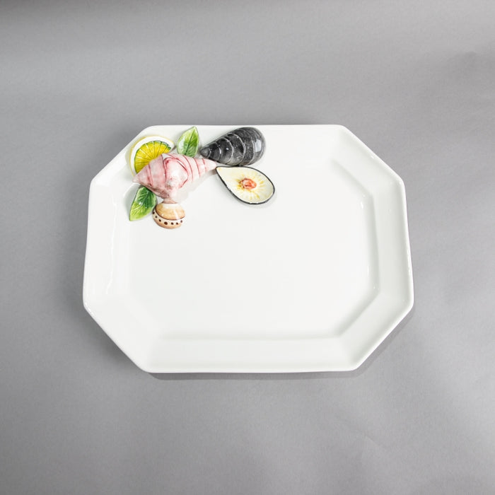 SEAFRUIT OCT.DISH CORAL 37CMX28CM (202029188)