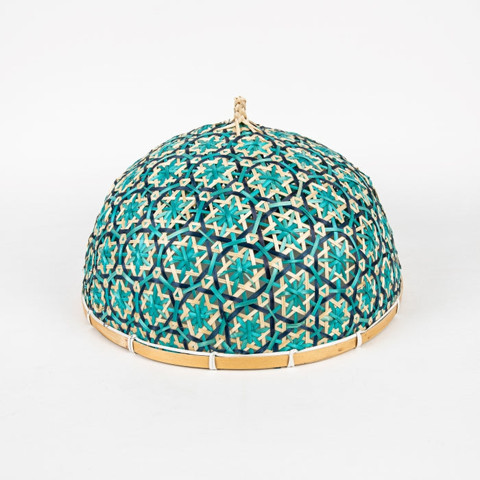BAMBOO WOVEN NTRL FOOD COVER BLUE/TEAL (202044557)