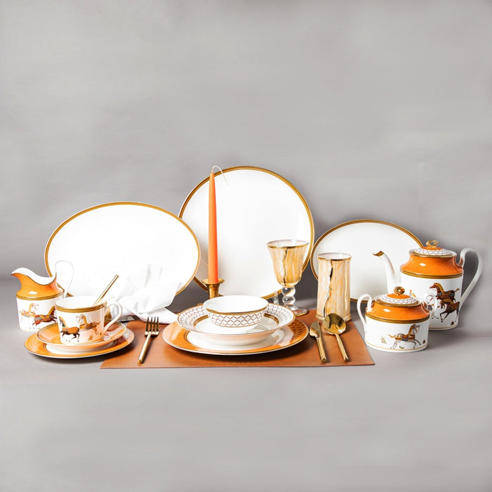STECHCOL NEWBONECHINA 45PCS DINNER SET ORANGE (202029144)