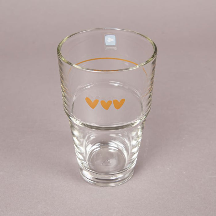 SOLO 1PC GLASS  TUMBLER 410ML HEARTS (202015832)