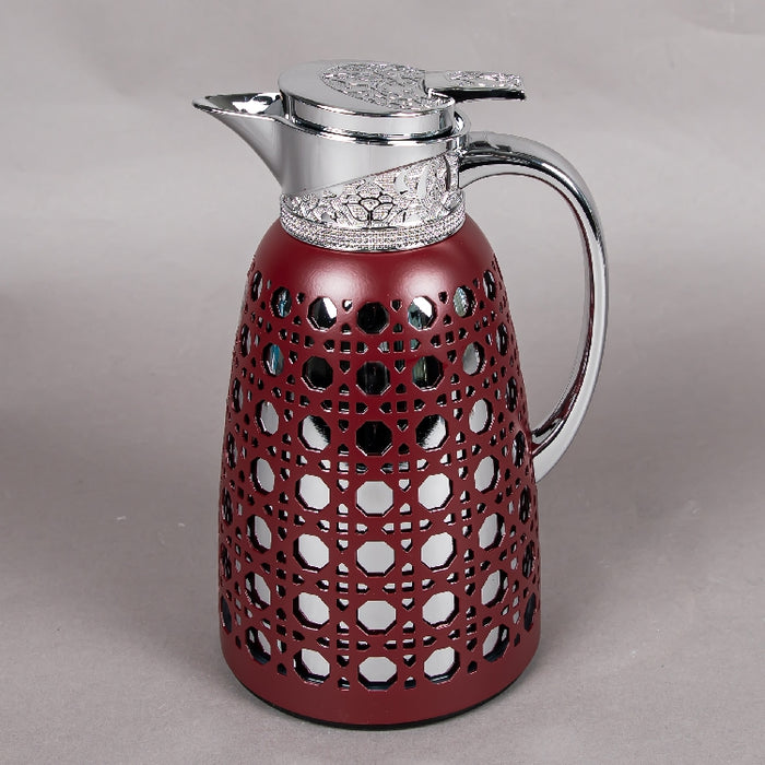 JIEGUAN VACUUM FLASK 1LITER MAROON/SILVER (202035070)