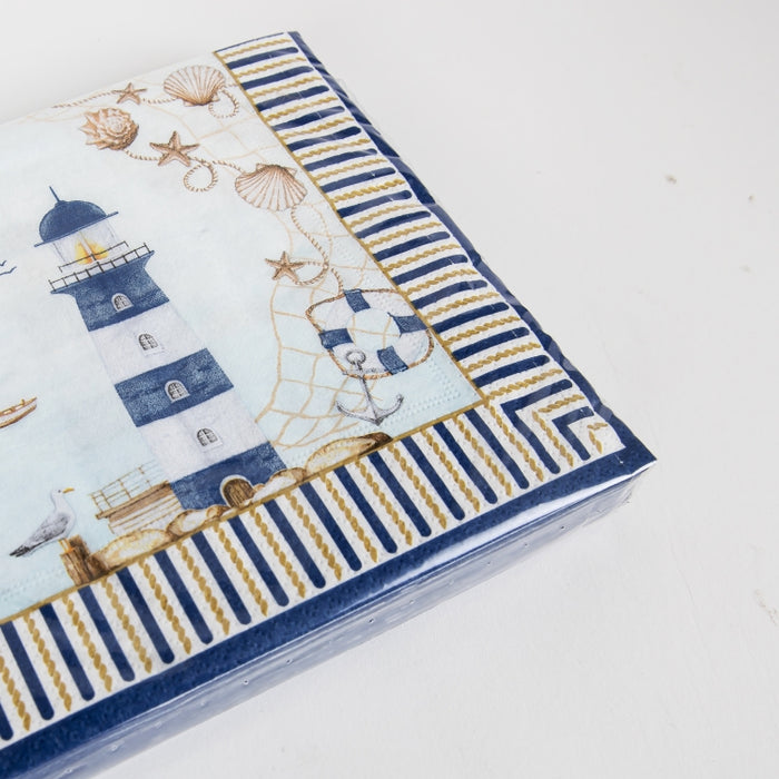 BLUE LTHOUSE PAPER NAPKIN PK/20 33CM (202073465