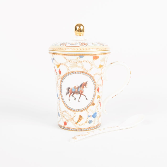 CHEVEL MUG W/ LID&SPOON 320ML (202073397)