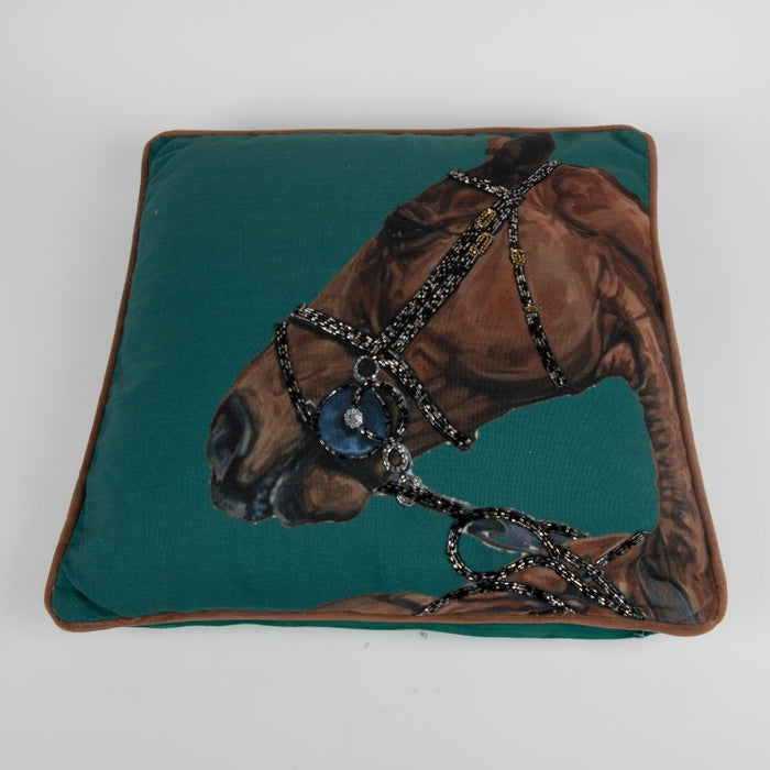 CUSHION HORSE HEAD MULTI 45X45 (327131015)