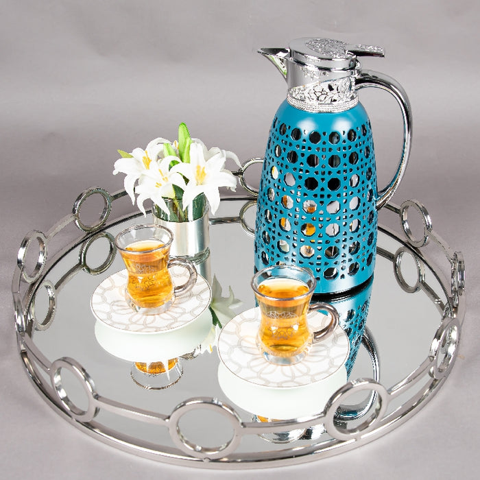 JIEGUAN VACUUM FLASK 1LITER BLUE/SILVER (202035071)