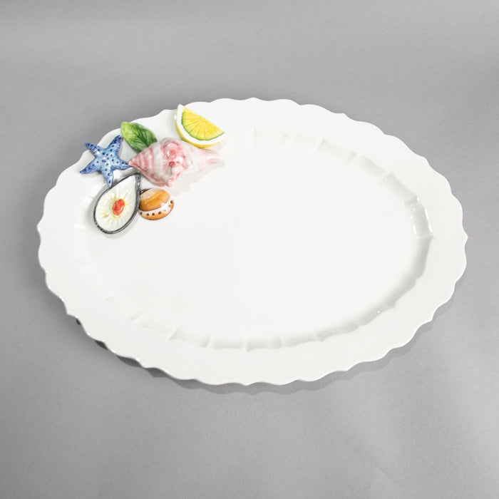 SEAFRUIT OVAL DISH WAVE 45CMX23CM (202029190)