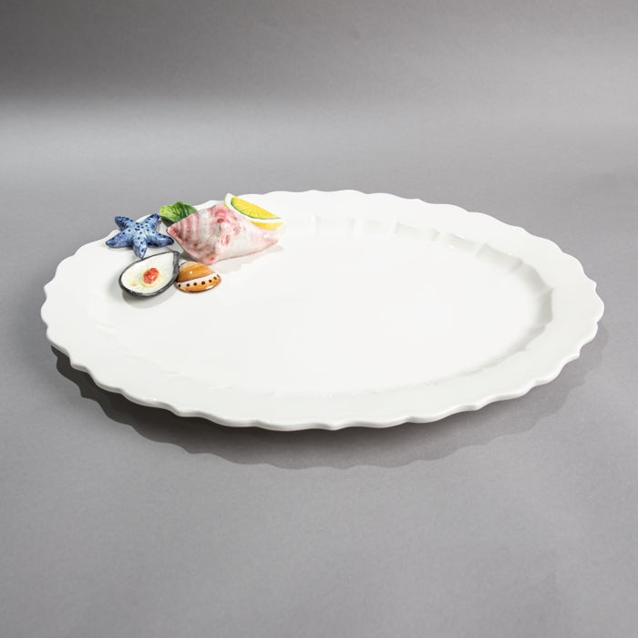 SEAFRUIT OVAL DISH WAVE 45CMX23CM (202029190)