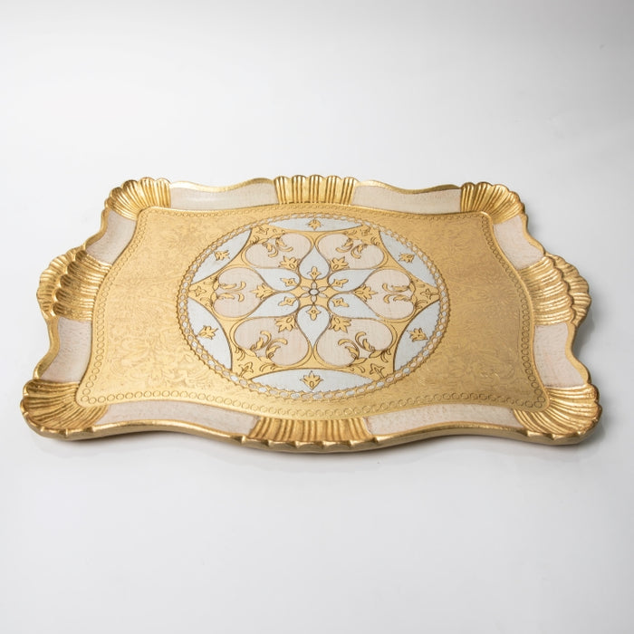 FALCONIERI WOODEN RECT.TRAY MED GOLD/I (202107440)