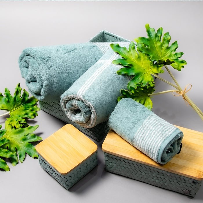 2-TONE TOWEL 30X50 SEA GREEN (327148474)