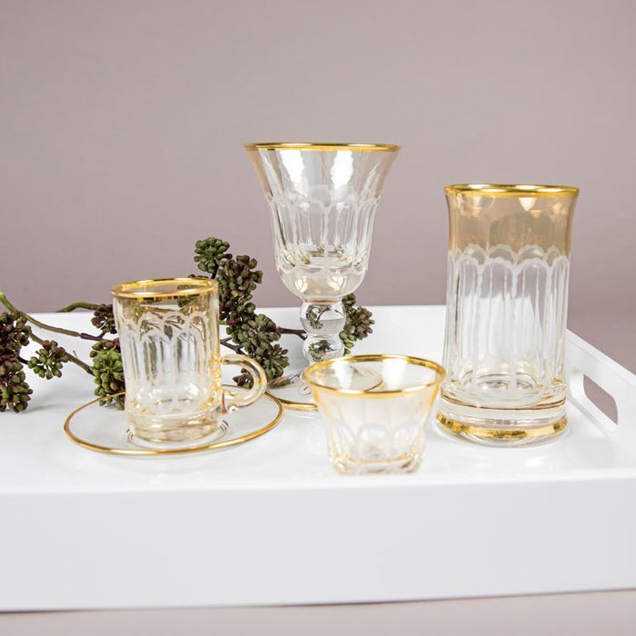 TF53 GOBLET 6PCS TIZIANO AMBER/GOLD (202016177)