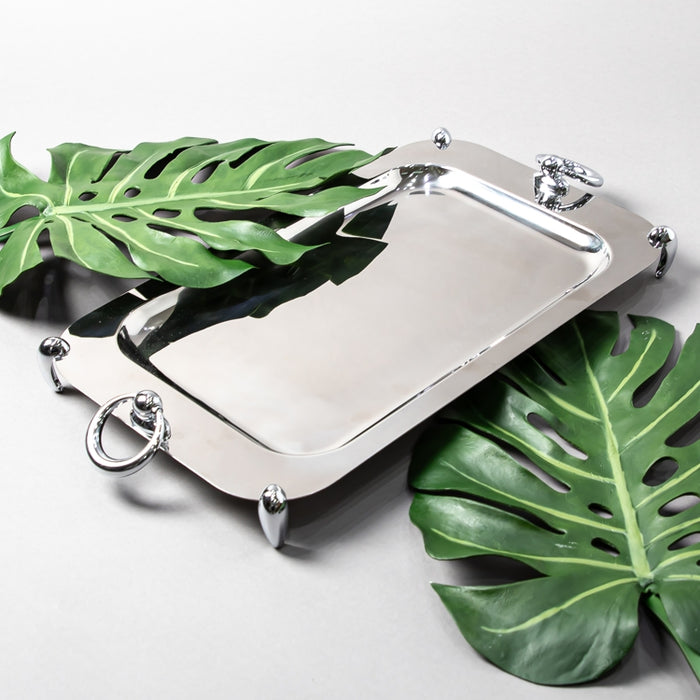 ZXM-STAINLESS STEEL RECTANGULAR TRAY 45CMX26CM (202102916)