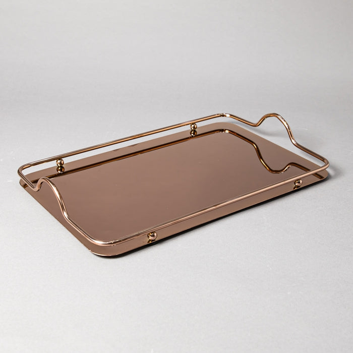 STEEL TRAY 42CMX27CM ROSE GOLD LARGE (202016356)