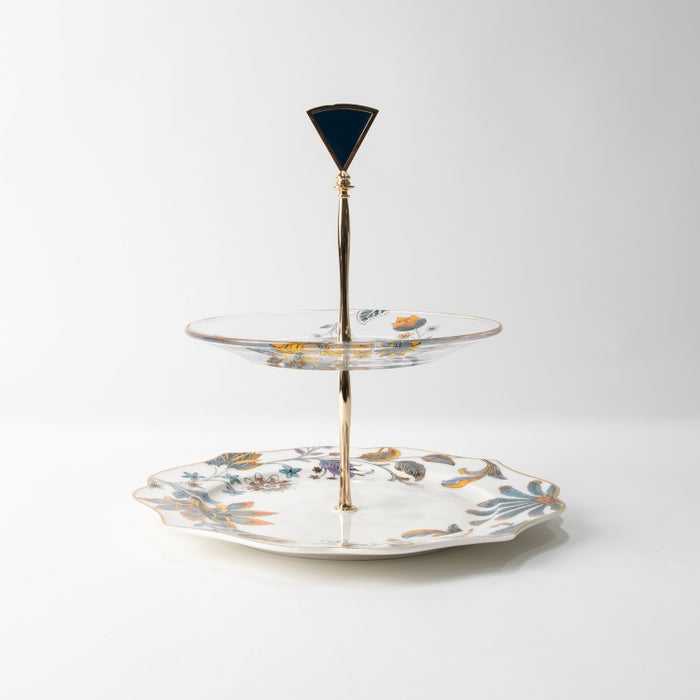 TWINS-2 TIER CAKE PLATE TULIP (202029280)