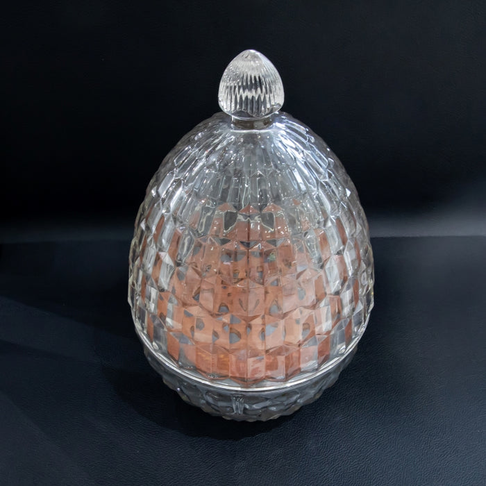 CUTLERY HOLDER GLASS EGG CHECK-B (202016349)