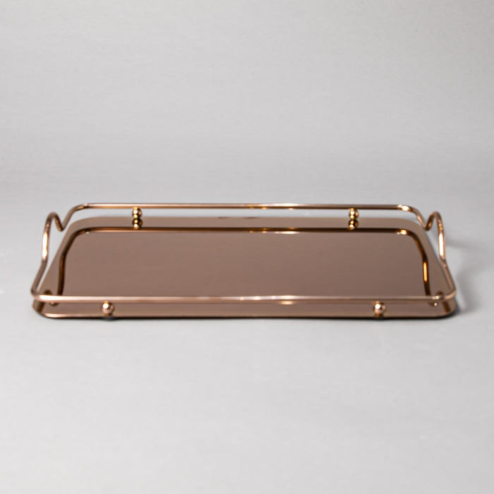 STEEL TRAY 42CMX27CM ROSE GOLD LARGE (202016356)