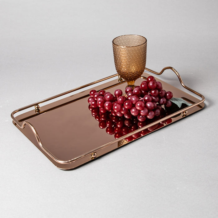 STEEL TRAY 42CMX27CM ROSE GOLD LARGE (202016356)