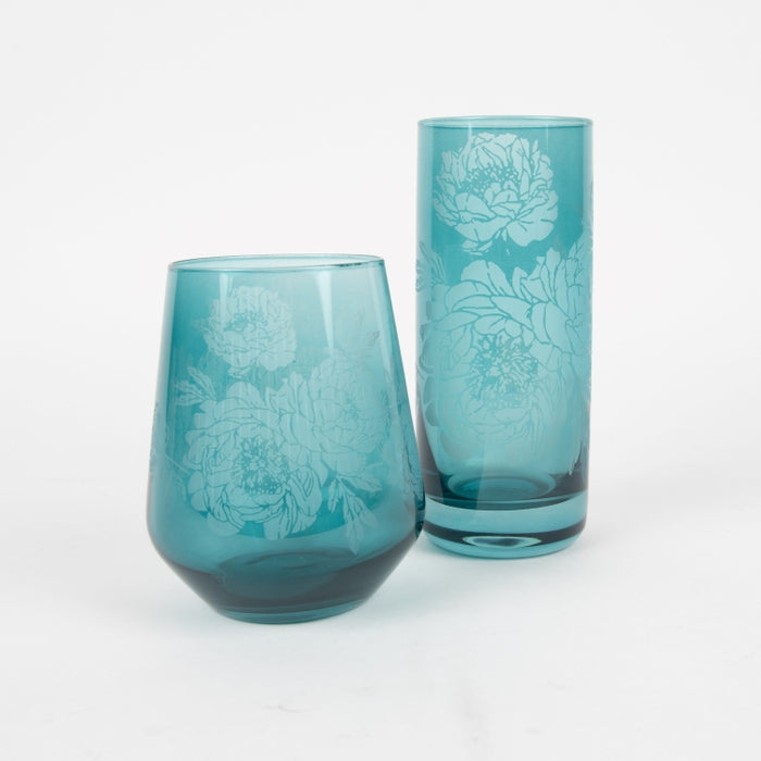 KEYLINK- SET/6 PCS LOW GLASS CUP BLUE (202016439)