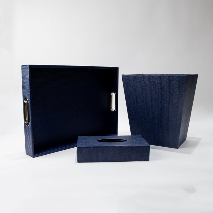 RECT.TISSUE BOX BRAID NAVY (202042170)