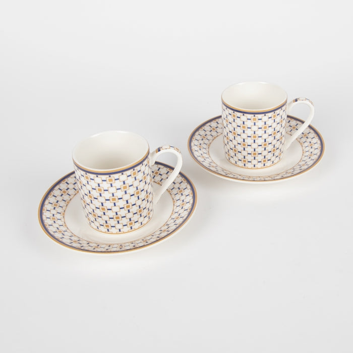CHARLES SET/2PCS COFFEE CUP&SAUCER 80ML (202073403)