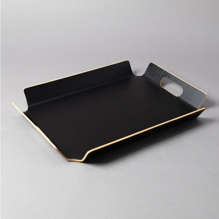 WOODEN FRAME TRAY 44.5CMX33.5CM BLACK (202107418)