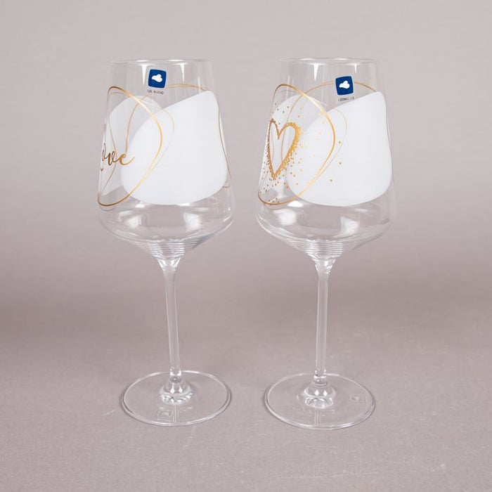 PRESENTE 2PCS WINE GLASS 560ML LOVE (202015988)