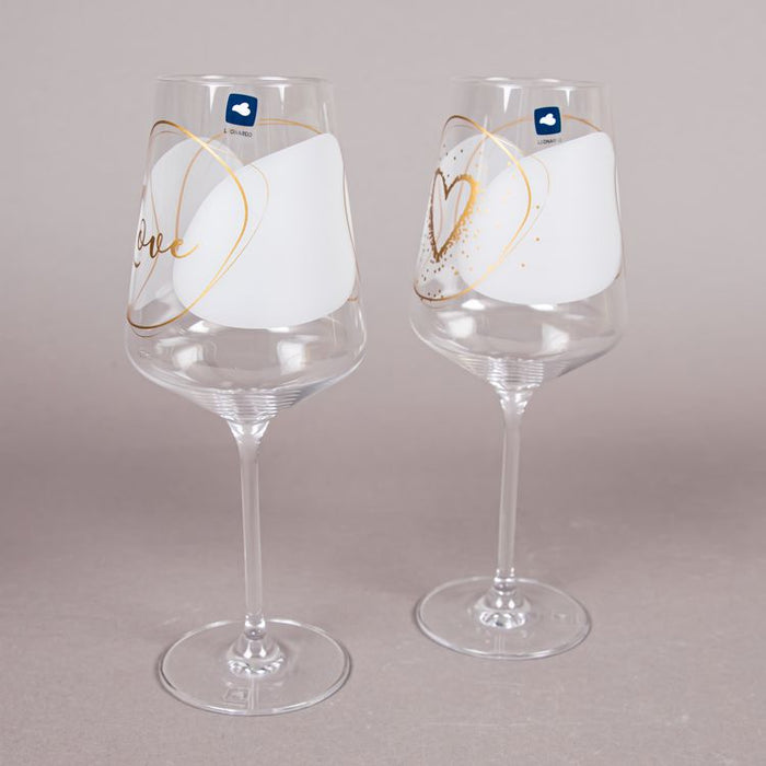 PRESENTE 2PCS WINE GLASS 560ML LOVE (202015988)