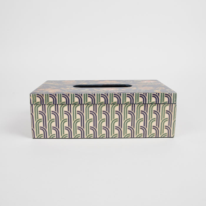 PAISELY BLUE TISSUE BOX 24X18CM (202073476)