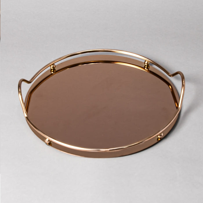 STEEL TRAY 32CM ROSE GOLD (202016360)