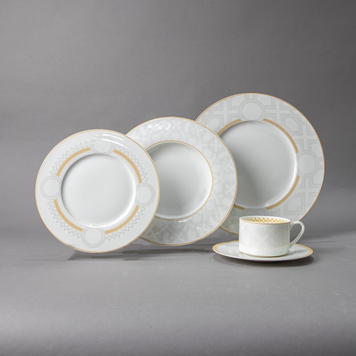 FOSUNY-FINE BONE 20PCS DINNER SET WHITE/GOLD (202029261)