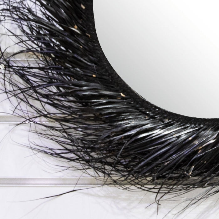 MIRROR SUN PALM DIAMETER 60CM BLACK (418014582)