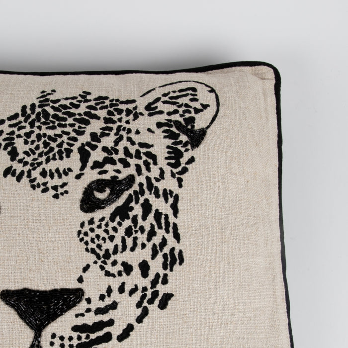 CUSHION LEOPARD NTRL/BLACK 45X45 (327131008)