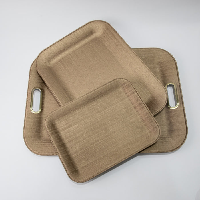 PLASTIC TRAY MEDIUM SILK BRONZE 44CMX33CM (202107479)