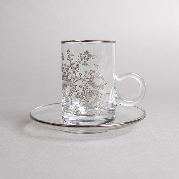 TEACUP&SAUCER SET/6PCS PLTNM G1258/1P (202016499)