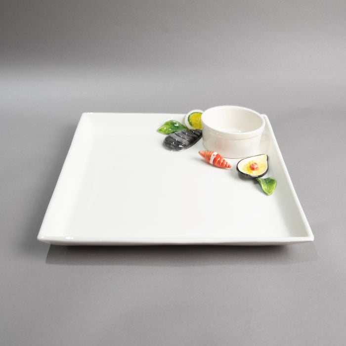 SEAFRUIT SQUARE DISH 32CMX32CM (202029184)