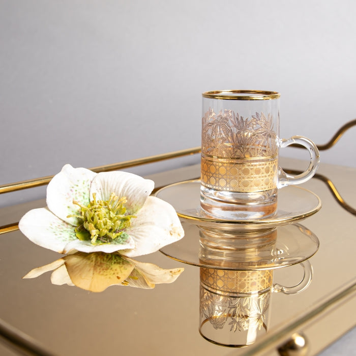 TEACUP&SAUCER SET/6PCS AMBER G1036/1Z (202016493)