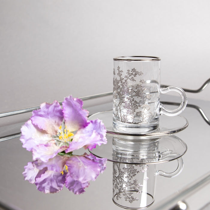 TEACUP&SAUCER SET/6PCS PLTNM G1258/1P (202016499)