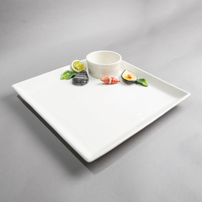 SEAFRUIT SQUARE DISH 32CMX32CM (202029184)