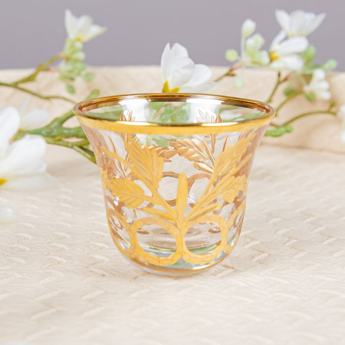 TF88 COFFEE CUP 6PCS TSCNA CLEAR/GOLD (202016184)