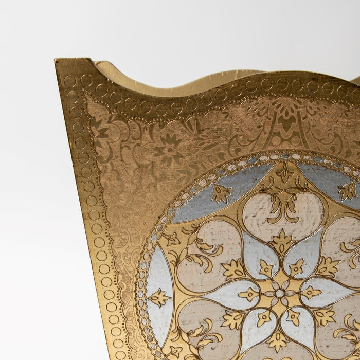 FALCONIERI WOODEN WASTE BASKET GOLD/IV (202140033)