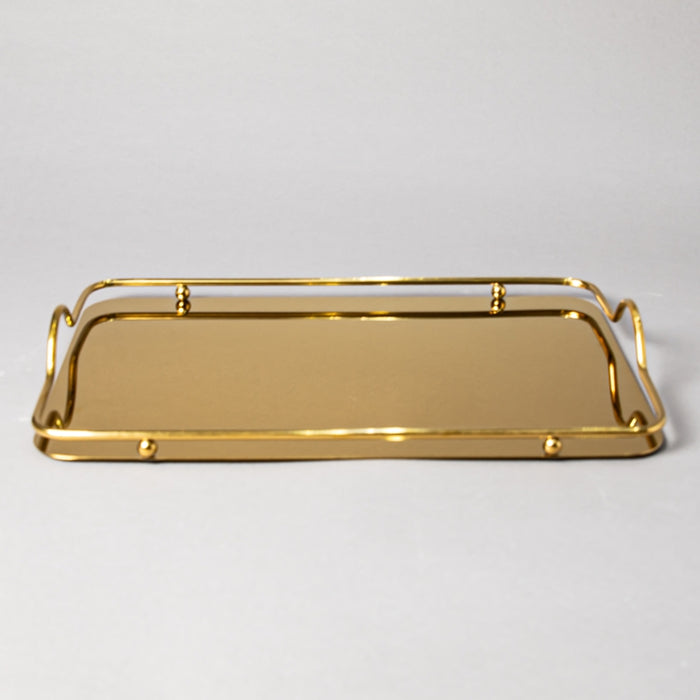 STEEL TRAY 42CMX27CM GOLD LARGE (202016357)