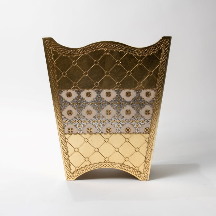 CALFUCCI WOODEN WASTE BASKET IVR/SL (202140039)