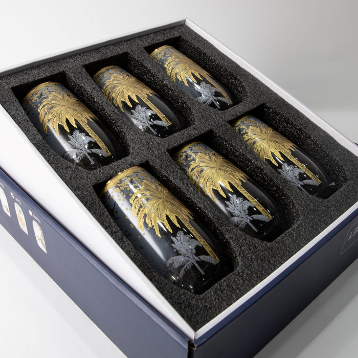 TWINS-6PCS TUMBLER SET PALM GOLD (202016526)