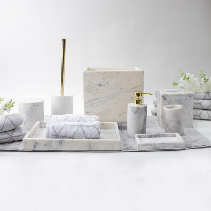 AS-8PCS BATHROOM SET GREY/WHT (264846583)