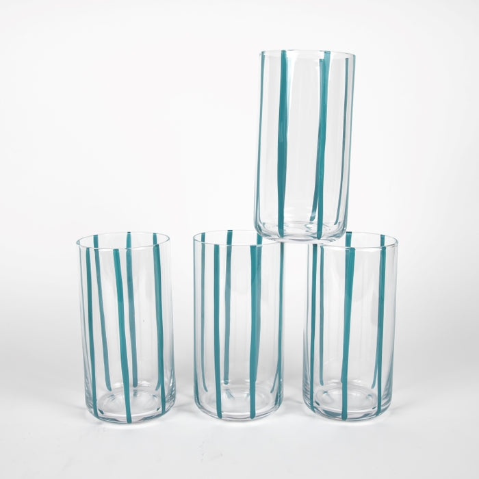 STRIPE 4PCS HIGHBALL TUMBLER (202016459)
