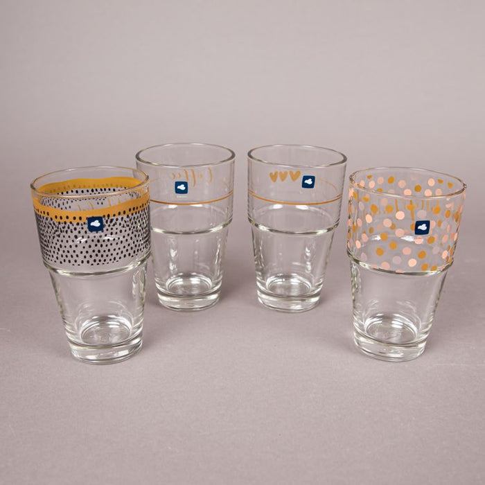 SOLO 1PC GLASS  TUMBLER 410ML BLACK (202015835)