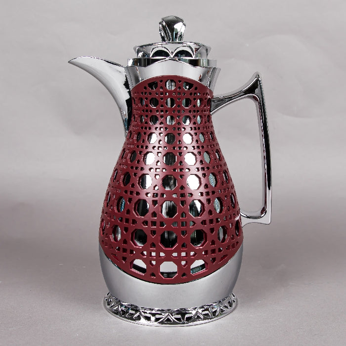 JIEGUAN VACUUM FLASK 1LITER MAROON/SILVER (202035076)