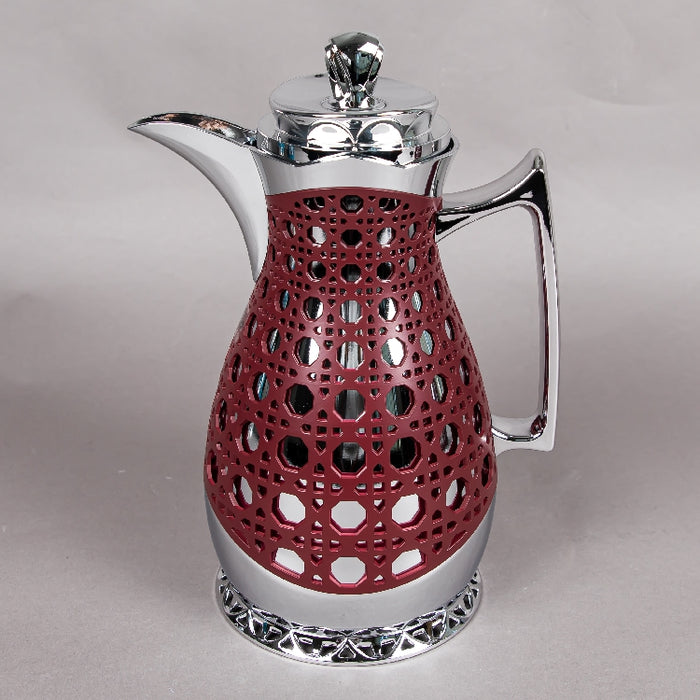 JIEGUAN VACUUM FLASK 1LITER MAROON/SILVER (202035076)