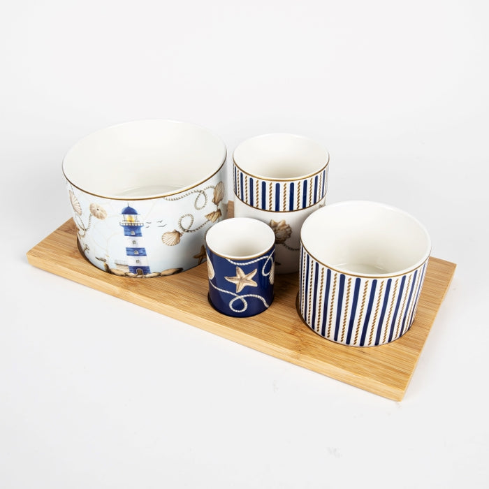 BLUE LTHOUSE S/5 APPETIZER 29X13CM (202073459)