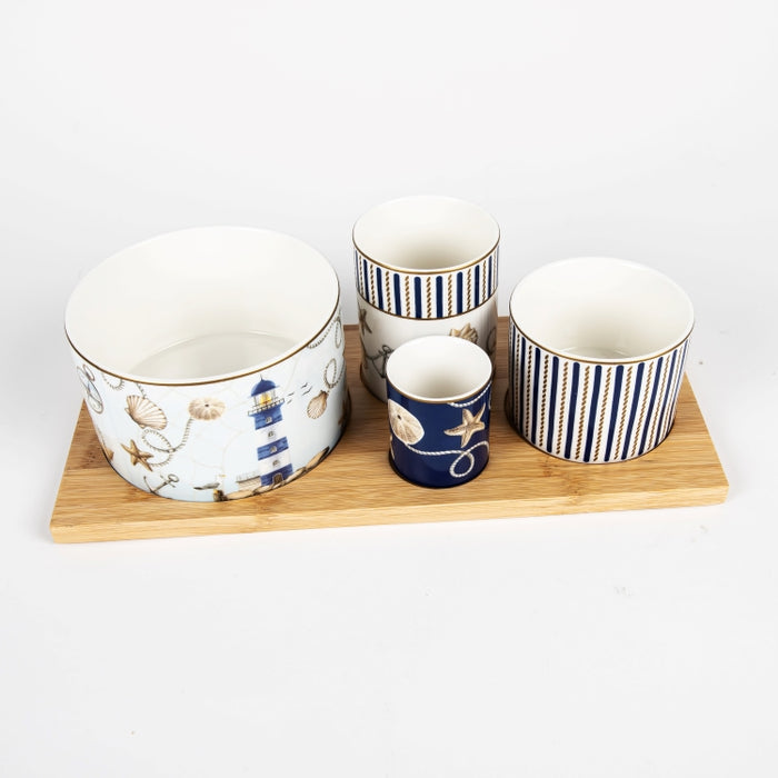 BLUE LTHOUSE S/5 APPETIZER 29X13CM (202073459)